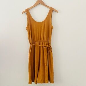 H&M Golden Yellow Rib Knit Tank Dress